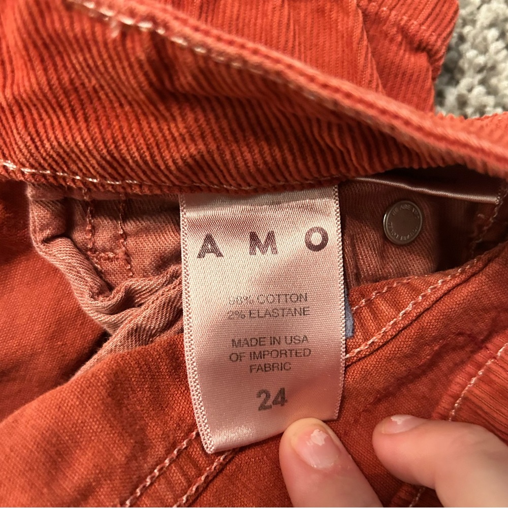 Vibrant Scarlet-Orange Straight Pants
